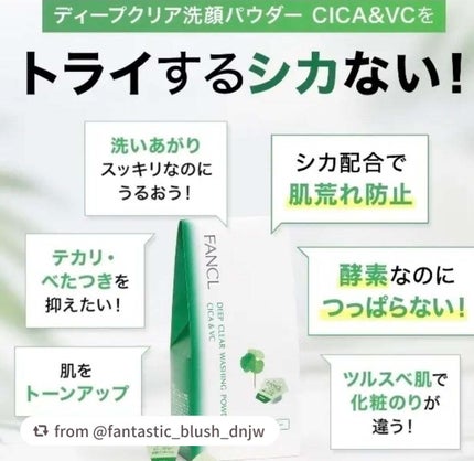 ディープクリア 洗顔パウダー CICA&VC/ファンケル/洗顔パウダーを使ったクチコミ(2枚目)