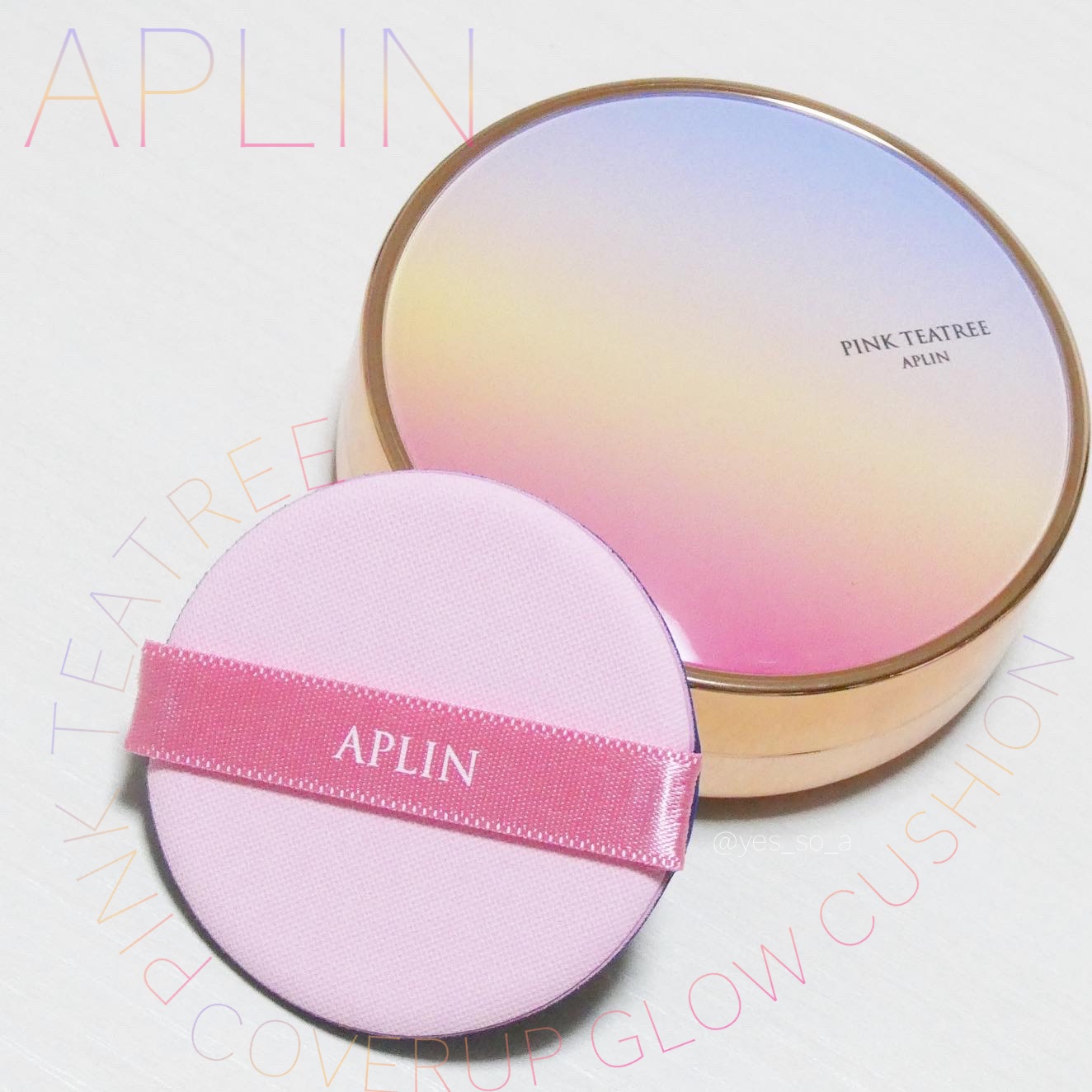 ピンクティーツリーカバーアップグロウクッション 17号 フローラルベージュ/APLIN/クッションファンデーションを使ったクチコミ（3枚目）