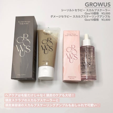 シーソルトセラピースカルプスケーラー/GROWUS/ヘッドスクラブを使ったクチコミ(4枚目)