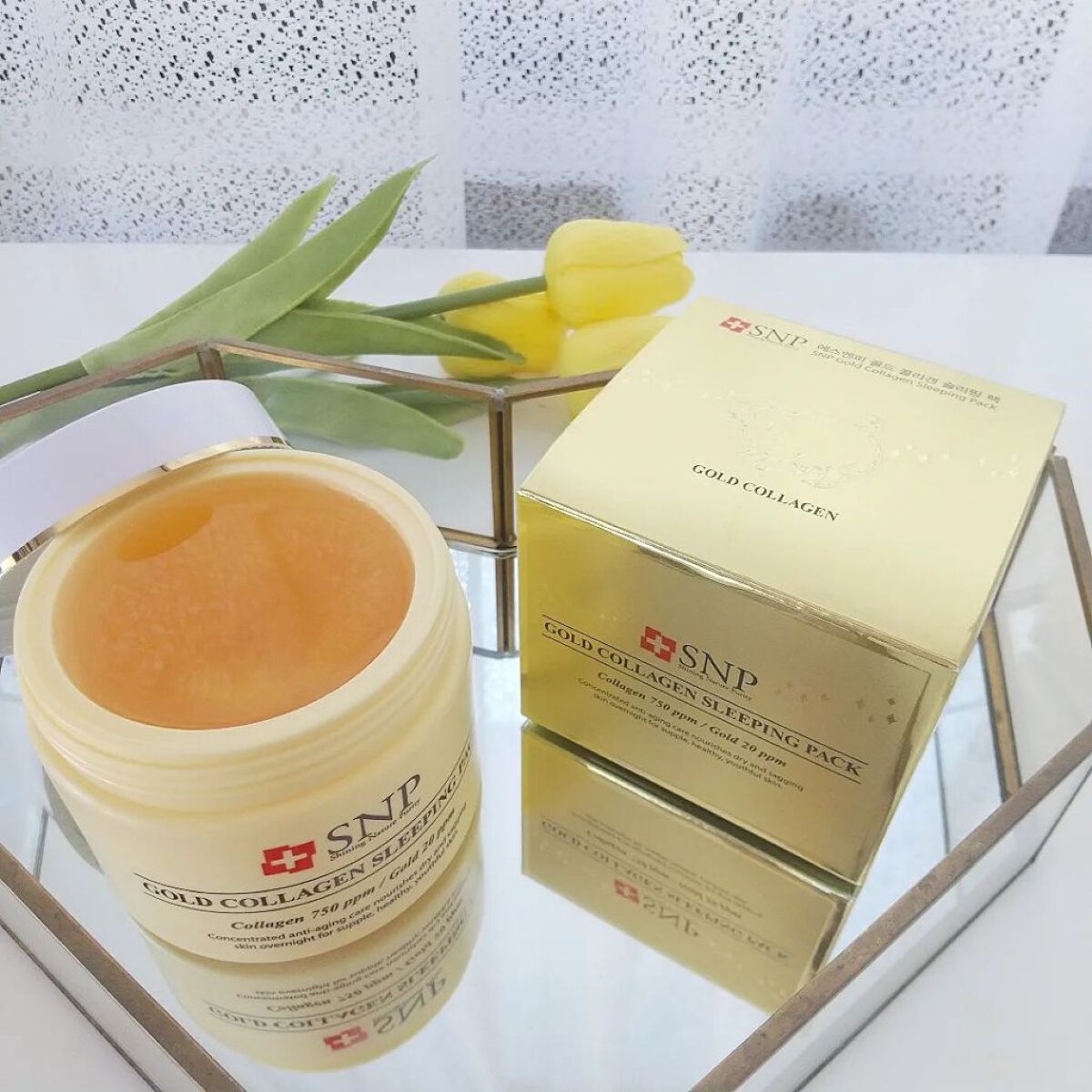 SNP ゴールド コラーゲン スリーピング パック/SNP/シートマスク・パックを使ったクチコミ（1枚目）