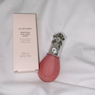 ジルスチュアート ブルームドロップ リップ＆チーク シフォン 04 peach humming/JILL STUART/ジェル・クリームチークを使ったクチコミ（2枚目）