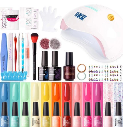 Gellen ジェルネイル スターターキット 72Wライト&カラージェル12色付き/Gellen/マニキュアを使ったクチコミ(4枚目)