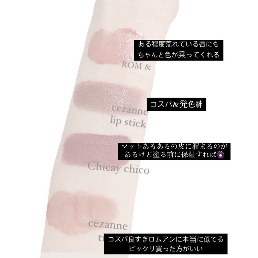 ワンチューブラーベルベットティント/CHICAY CHICO/リップティントを使ったクチコミ（3枚目）