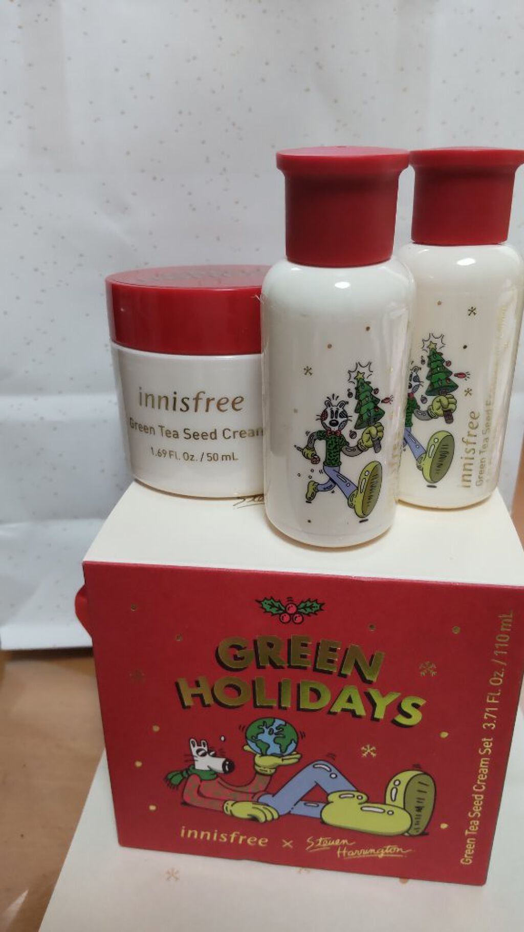 グリーンティーシード クリーム/innisfree/フェイスクリームを使ったクチコミ(2枚目)