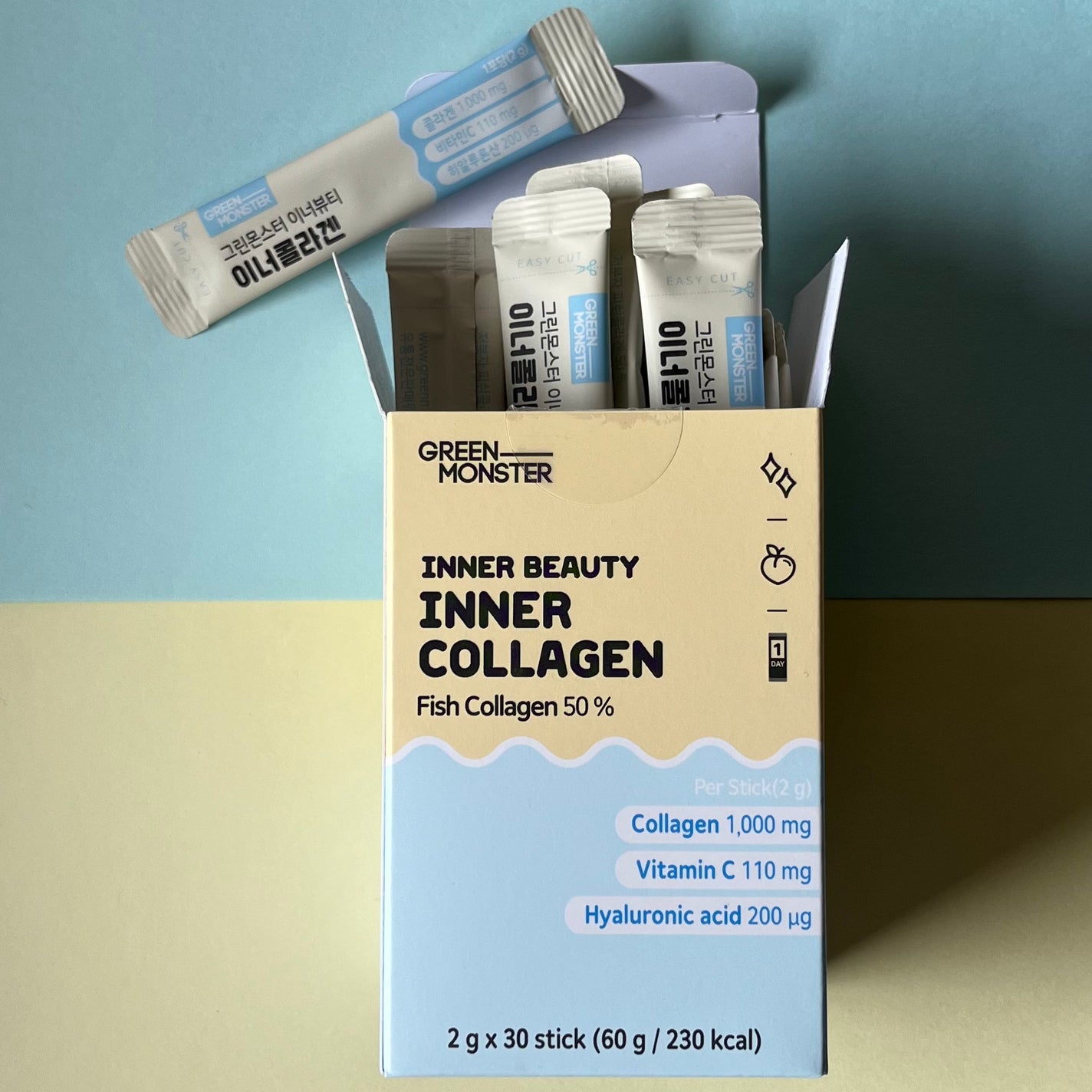 インナービューティーインナーコラーゲン/グリーンモンスター/食品を使ったクチコミ(2枚目)