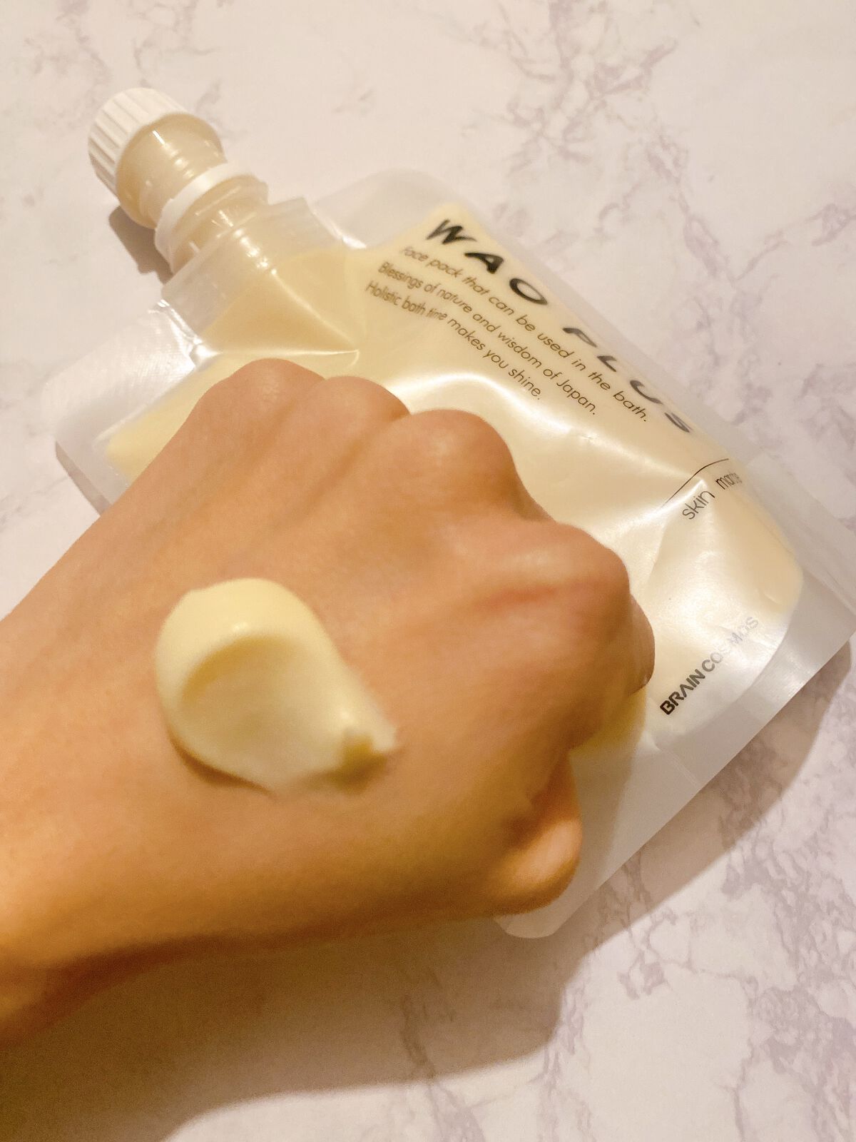 skinmarche WAOPLUS プラントベースミルクブースターマスク/ブレーンコスモス/洗い流すパック・マスクを使ったクチコミ(2枚目)