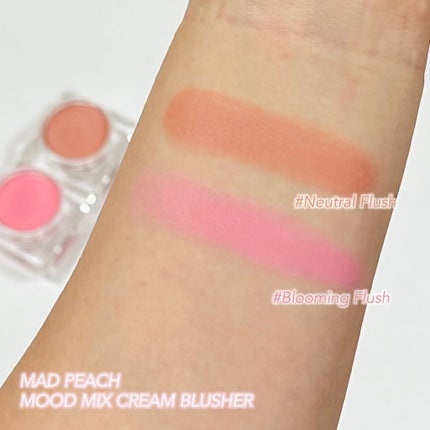 ムードミックスクリームブラッシャー Blooming Flush/MAD PEACH/ジェル・クリームチークを使ったクチコミ(3枚目)