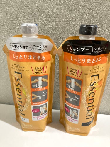 しっとりまとまる シャンプー／コンディショナー シャンプー つめかえ用 340ml/エッセンシャル/シャンプー・コンディショナーを使ったクチコミ（1枚目）