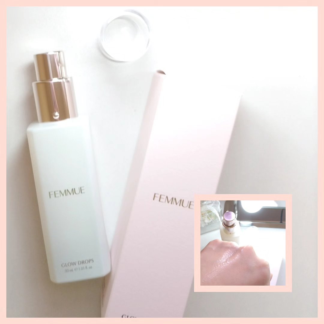 FEMMUE グロウドロップスのクチコミ「FEMMUEのベストセラー美容液が生まれ変わって新登場。うるおい満ちて輝く、水光肌セラムグロウ.....」（1枚目）