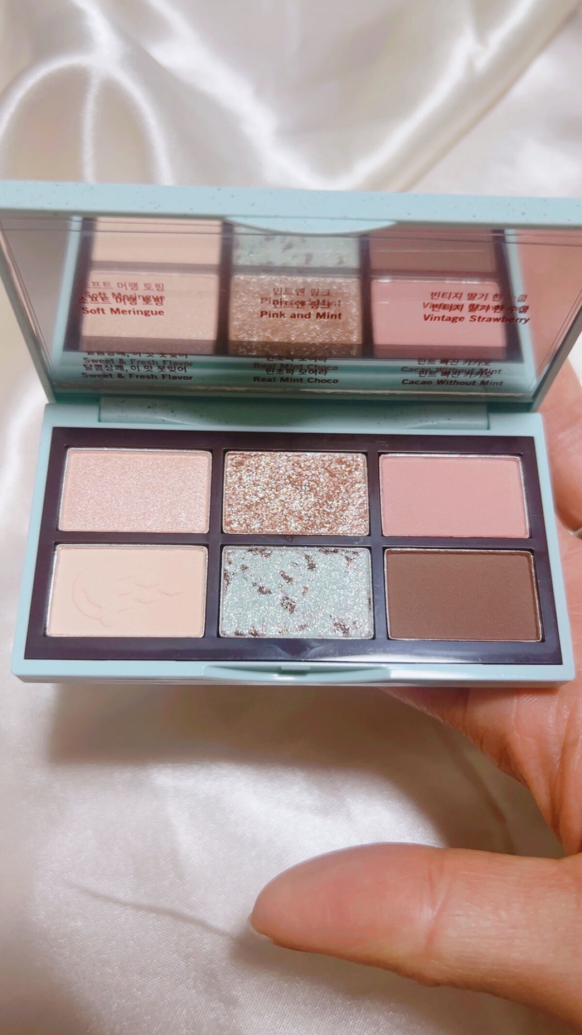 プレイカラーアイズミニ　チョコミント/ETUDE/アイシャドウパレットを使ったクチコミ（3枚目）