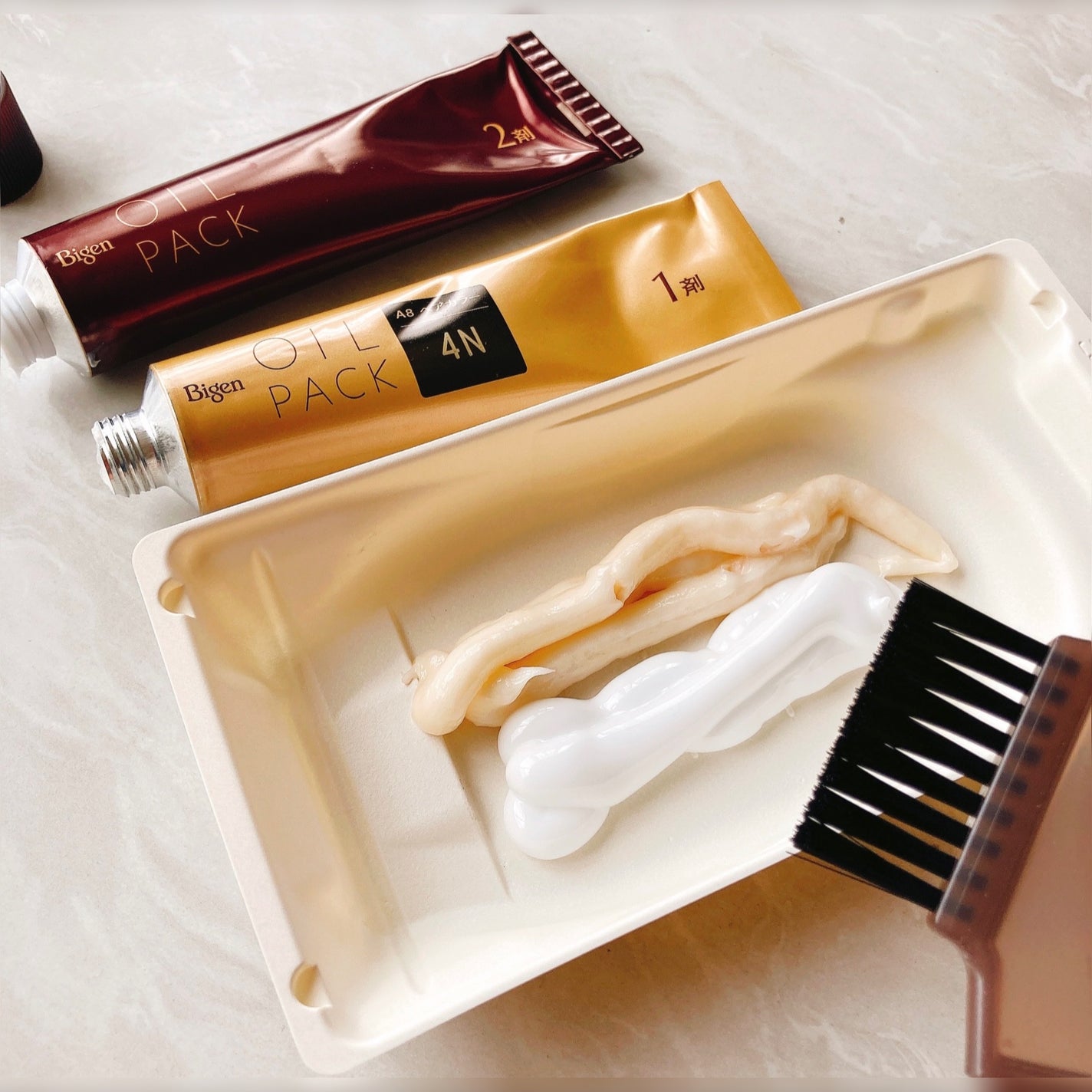 オイルパックカラー/ビゲン/ヘアカラーを使ったクチコミ(2枚目)