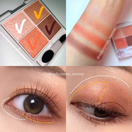 シルキースフレアイズ/キャンメイク/アイシャドウパレットを使ったクチコミ(3枚目)