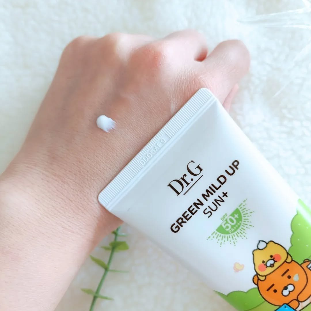 グリーンマイルドアップサンプラス/Dr.G/日焼け止めクリームを使ったクチコミ（3枚目）