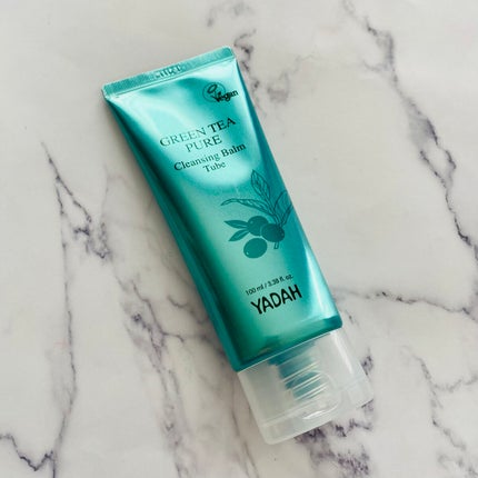 グリーンティーピュアクレンジングバームチューブ/YADAH/クレンジングバームを使ったクチコミ(3枚目)