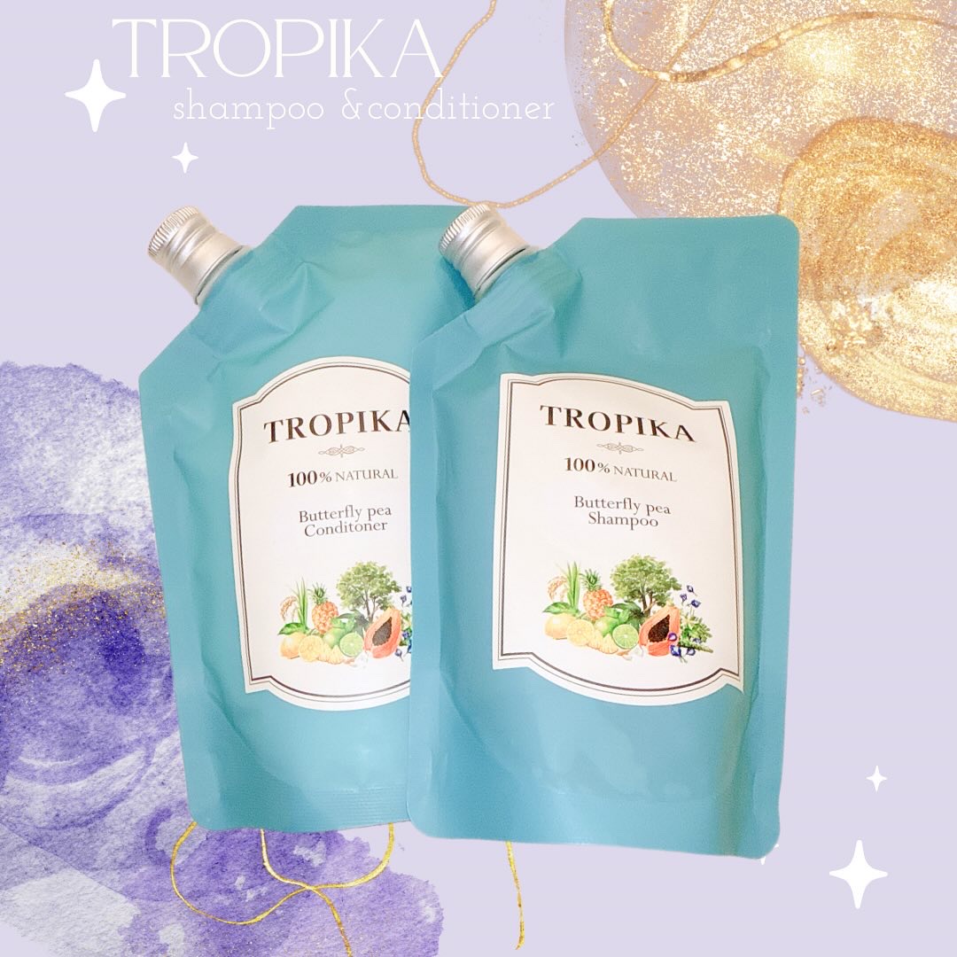 バタフライピーシャンプー/バタフライピーコンディショナー/TROPIKA/市販シャンプーを使ったクチコミ（1枚目）