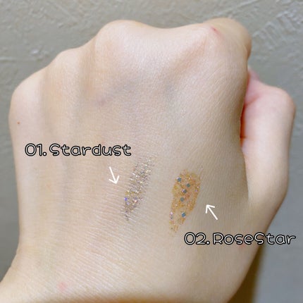 リキッド グリッター シャドウ/rom&nd/グリッターを使ったクチコミ(2枚目)