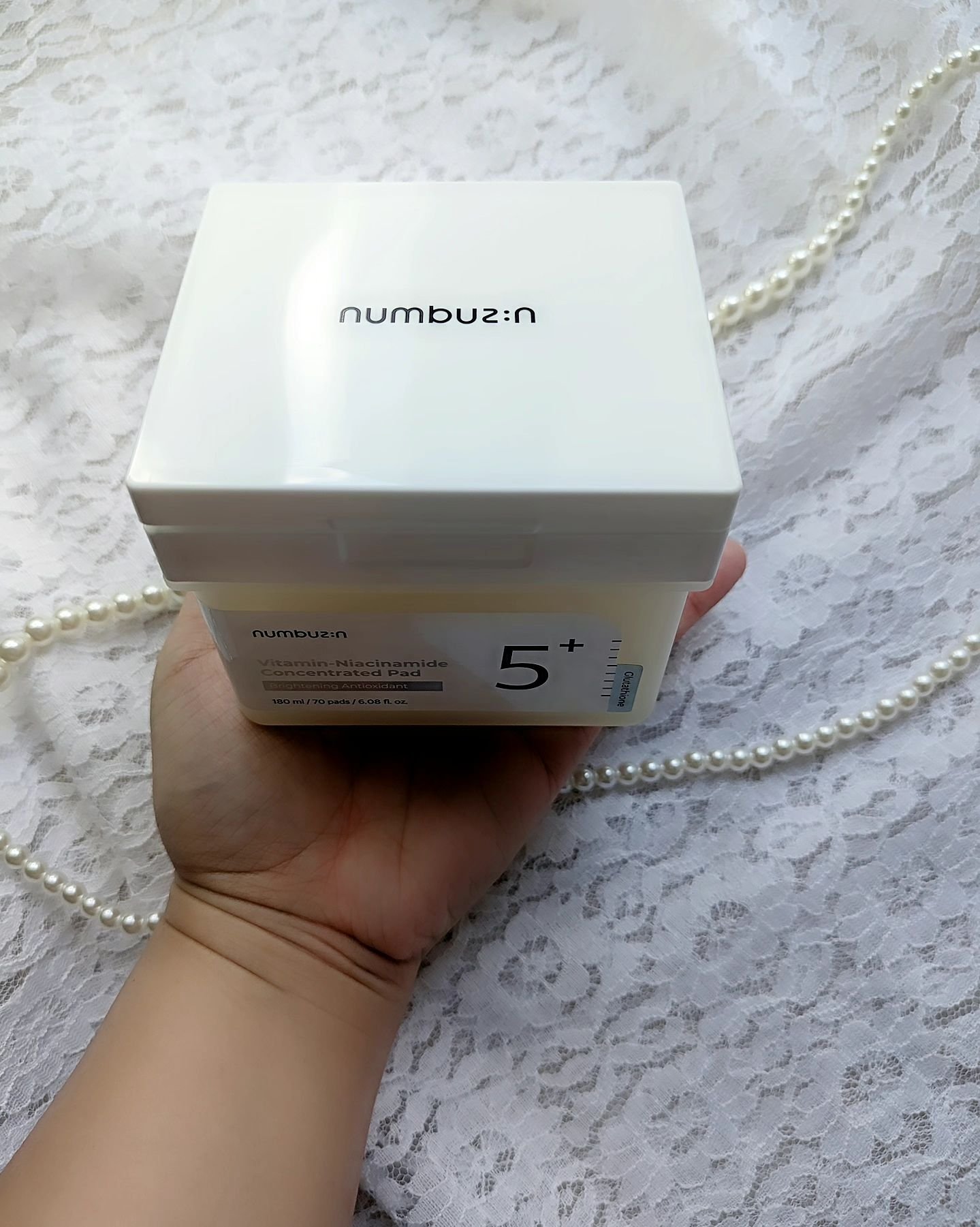 5番 白玉グルタチオンＣフィルムパッド/numbuzin/トナーパッドを使ったクチコミ（2枚目）