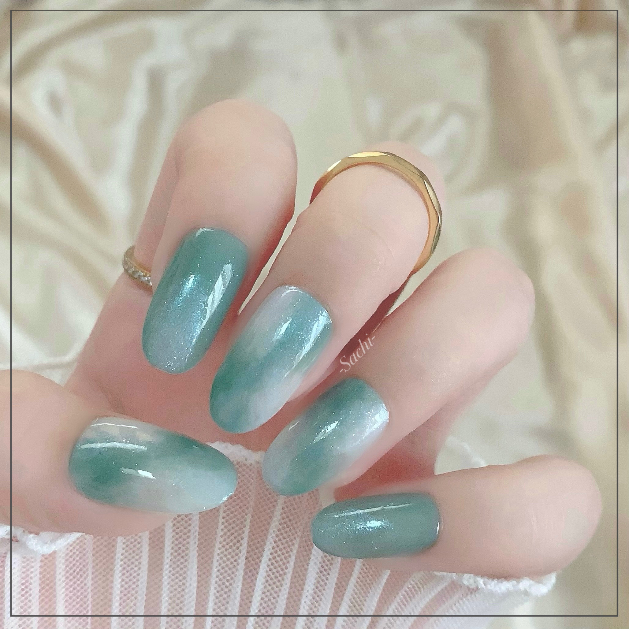 ネイルマイン 22 ジェイドブルー/デュカート/マニキュアを使ったクチコミ（2枚目）