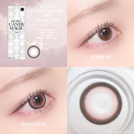 secretcandymagic 1day(シークレットキャンディーマジック) モモピンク/secret candymagic/ワンデー(1DAY)カラコンを使ったクチコミ(2枚目)