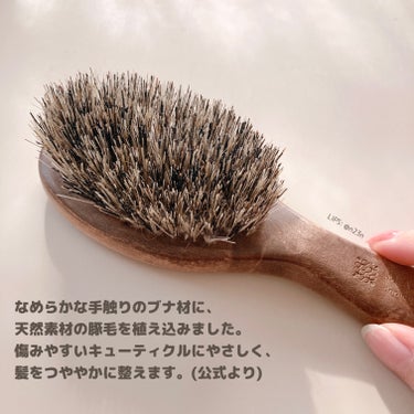 MARKS&WEB ウッドヘアブラシ ダークグレーのクチコミ「𝑀𝐴𝑅𝐾𝑆&𝑊𝐸𝐵
ウッドヘアブラシ ダークグレー
Sサイズ

S ¥1400
M ¥1870.....」（2枚目）