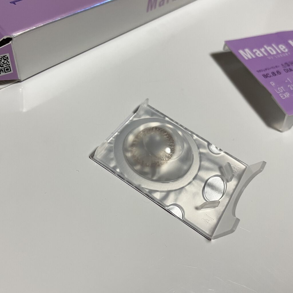 Marble by LUXURY(マーブルバイラグジュアリー）1day ICE GRAY（アイスグレー）/Marble by LUXURY/ワンデー（１DAY）カラコンを使ったクチコミ（2枚目）