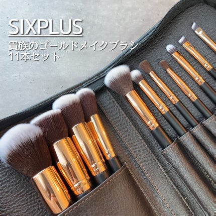 貴族のゴールド メイクブラシ11本セット 化粧ポーチ付き/SIXPLUS/メイクブラシを使ったクチコミ(1枚目)