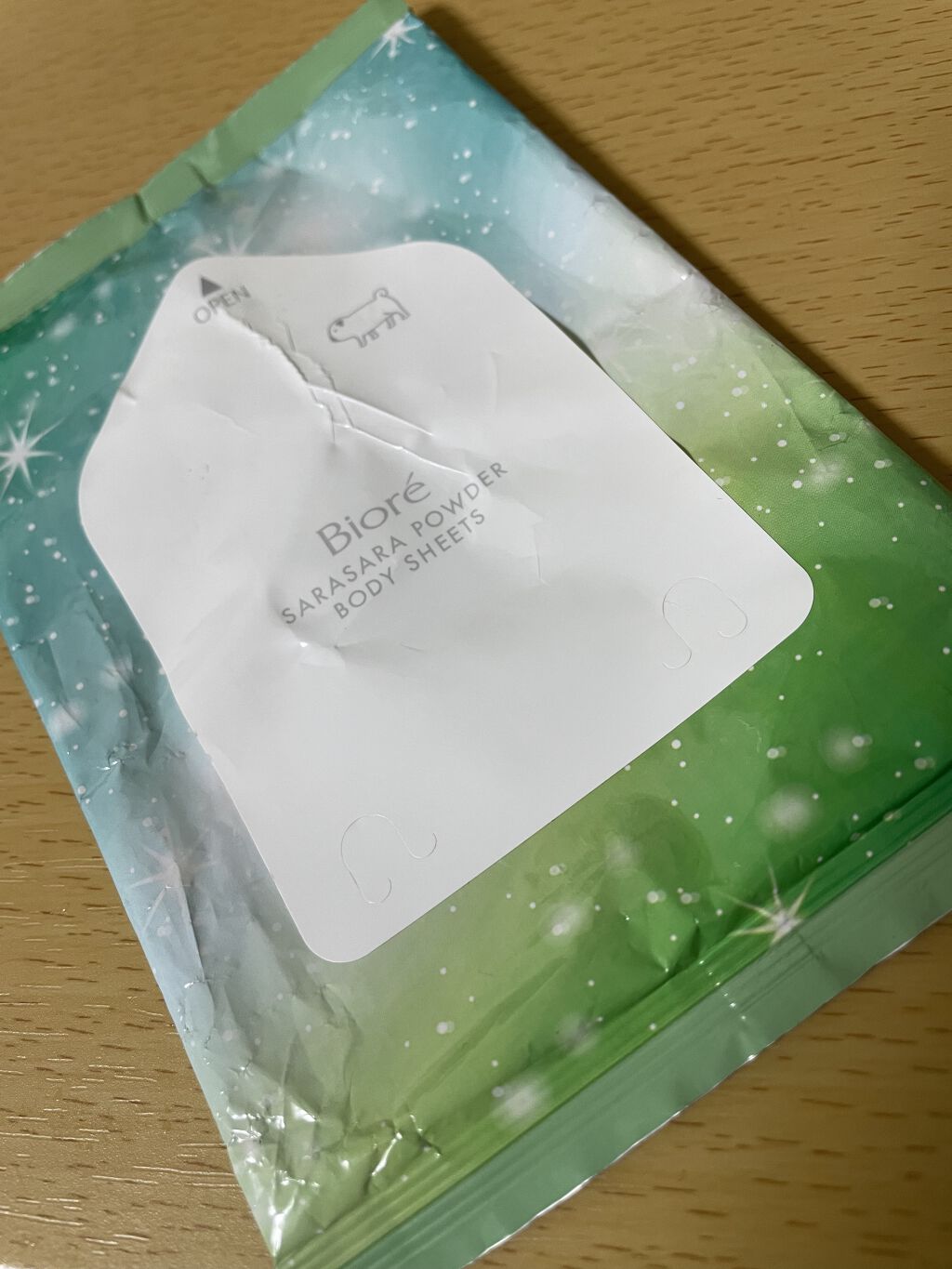  さらさらパウダーシート ひんやりシトラスの香り 携帯用(10枚)/ビオレ/ボディシートを使ったクチコミ（1枚目）