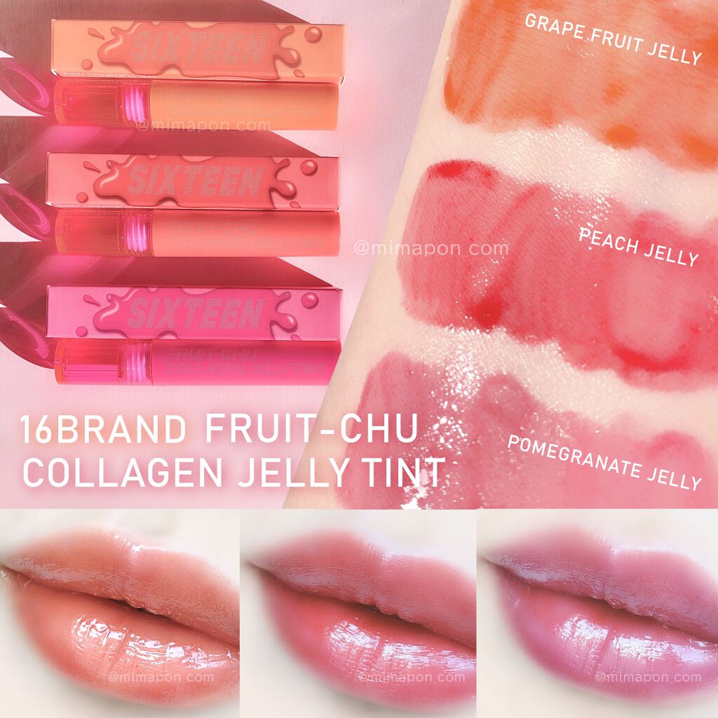 FRUIT-CHU COLLAGEN TINT/16BRAND/口紅を使ったクチコミ（1枚目）