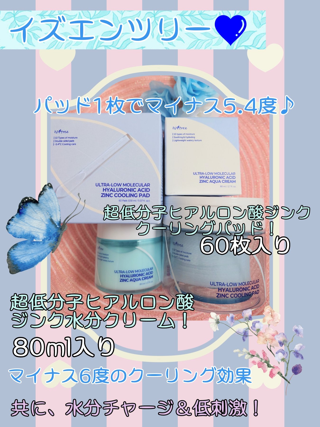 超低分子ヒアルロン酸ジンククーリングパッド/Isntree/トナーパッドを使ったクチコミ（1枚目）