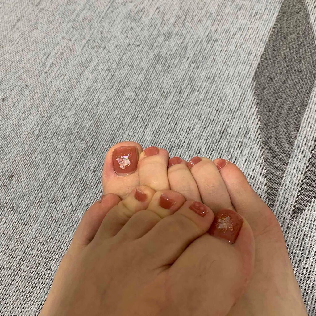 セミキュアジェルネイル(ペディキュア)/ohora/ネイルシールを使ったクチコミ(1枚目)