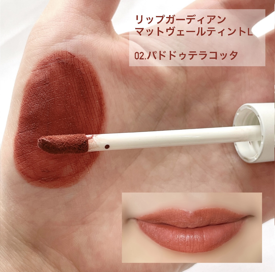 マットヴェールティント L01 チュチュアプリコット/LIPGUARDIAN/リップティントを使ったクチコミ（3枚目）