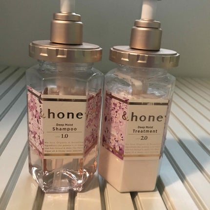 ディープモイスト 限定チェリーブロッサム シャンプー&ヘアトリートメントペアセット/&honey/シャンプー・コンディショナーを使ったクチコミ(1枚目)