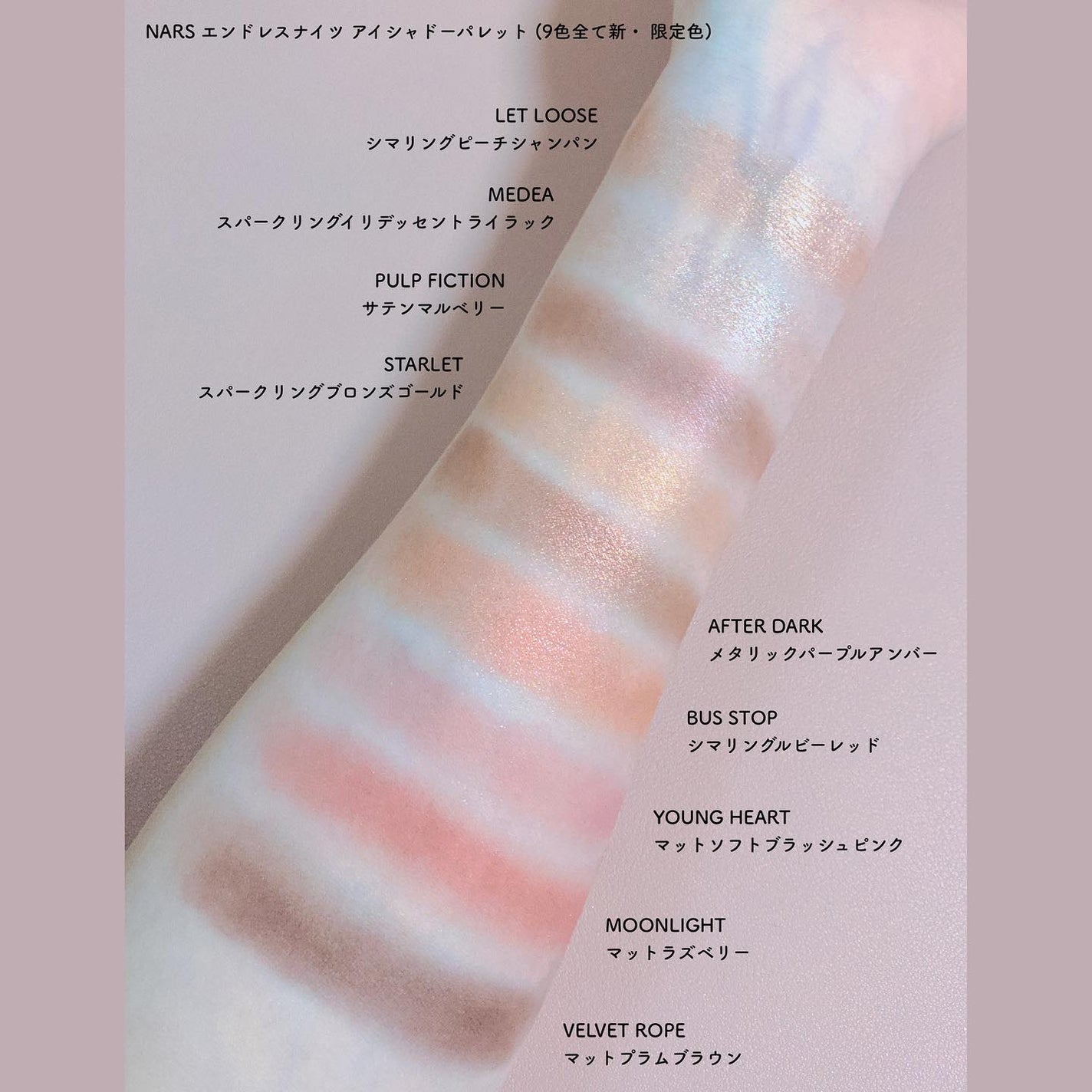 エンドレスナイツ アイシャドーパレット/NARS/アイシャドウパレットを使ったクチコミ(2枚目)