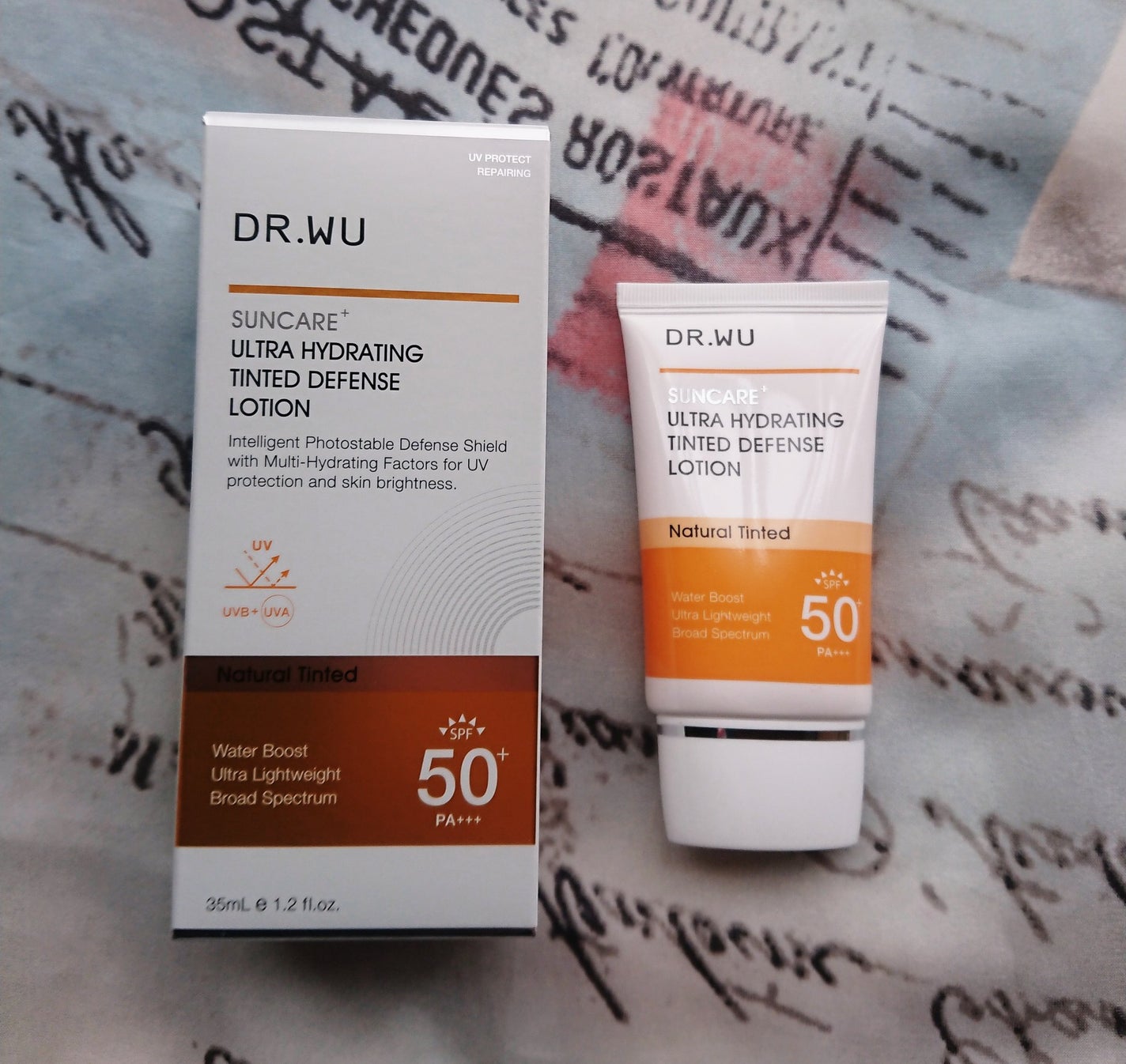 サンスクリーン+モイスト(色付き)<日焼け止め>/DR.WU/日焼け止めローションを使ったクチコミ(1枚目)