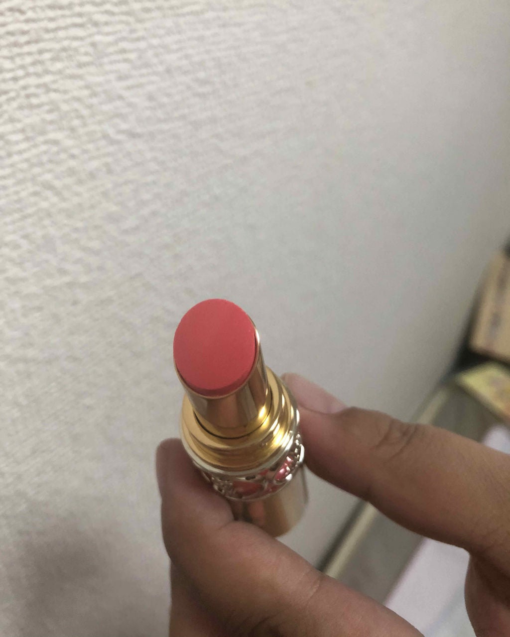 ルージュ ヴォリュプテ シャイン/YVES SAINT LAURENT BEAUTE/口紅を使ったクチコミ(2枚目)