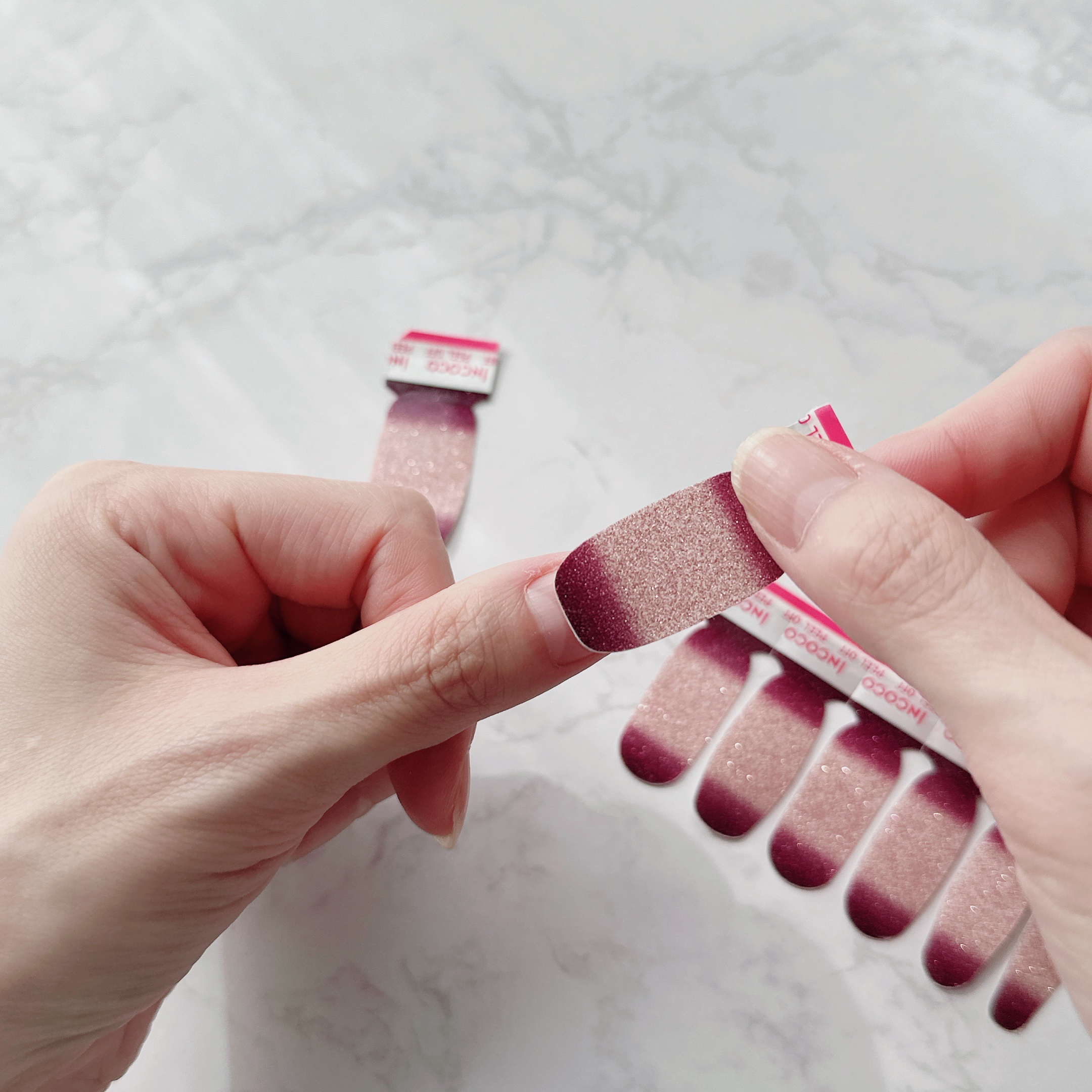 INCOCO インココ  マニキュアシート マルベリー フィズ (Mulberry Fizz) /インココ/ネイルシールを使ったクチコミ（2枚目）