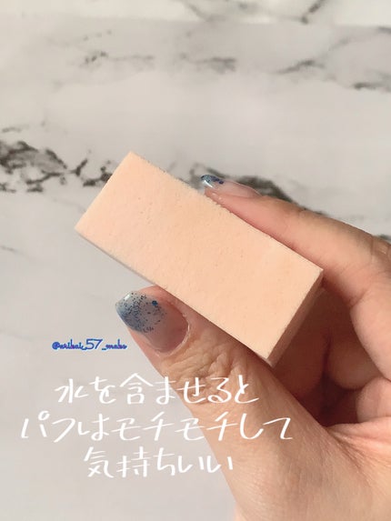 メイクアップスポンジ(バリューパック ウェッジ型 30個)/DAISO/パフ・スポンジを使ったクチコミ(3枚目)