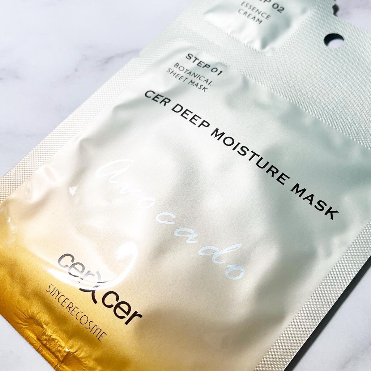 ディープモイスチャー マスク　(ケアクリーム付き)/cerXcer/シートマスク・パックを使ったクチコミ（2枚目）