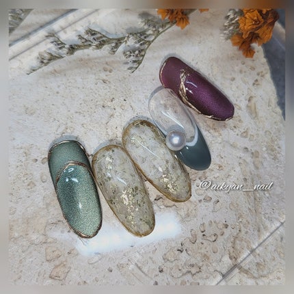 マグネティックアートジェル グレーシリーズ/mon petit lapin/ジェルネイルを使ったクチコミ(4枚目)