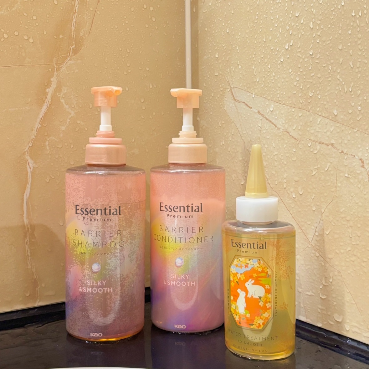エッセンシャルプレミアム バリアシャンプー・コンディショナー シルキー＆スムース/エッセンシャル/市販シャンプーを使ったクチコミ（1枚目）