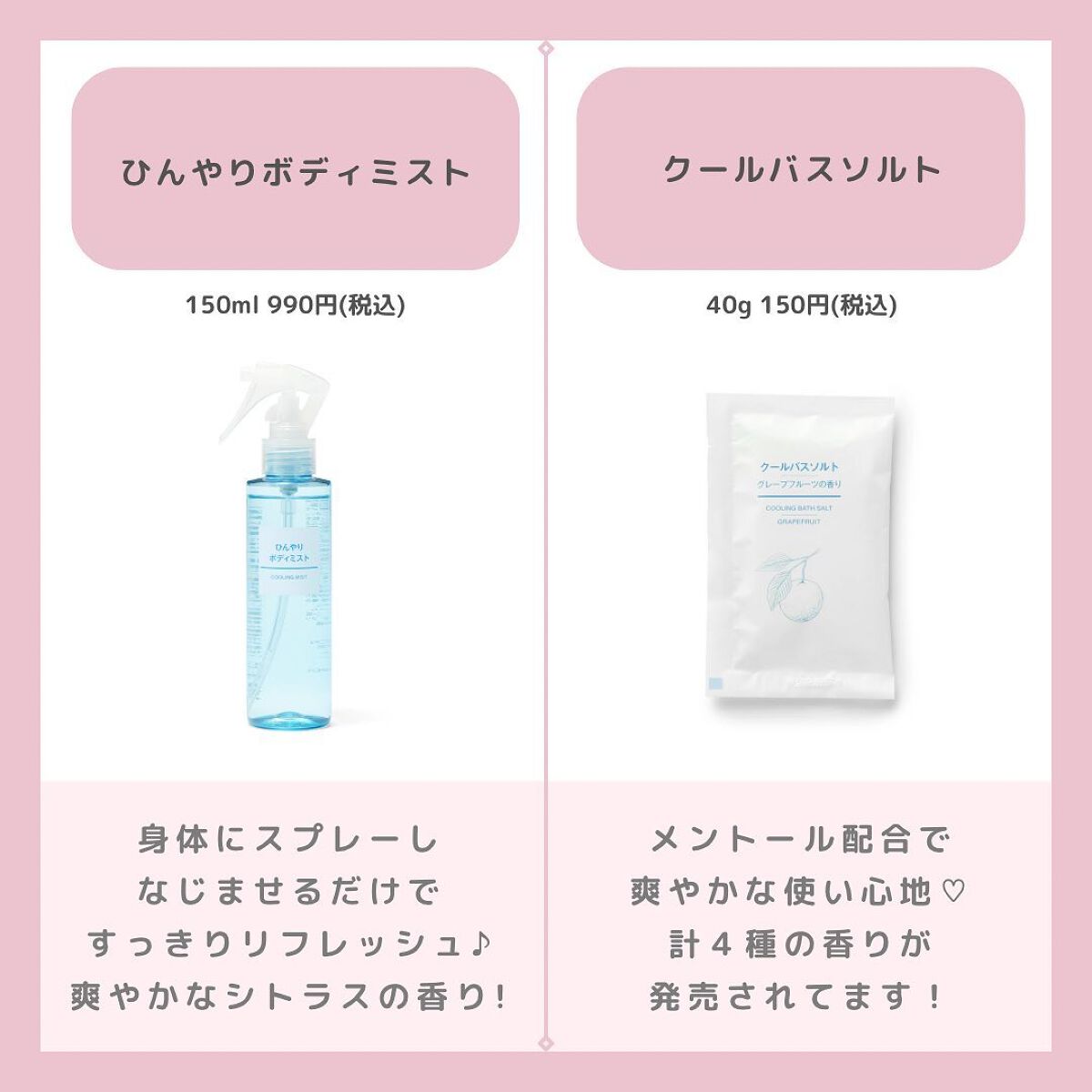 ひんやりボディミスト/無印良品/ボディオイルを使ったクチコミ(2枚目)