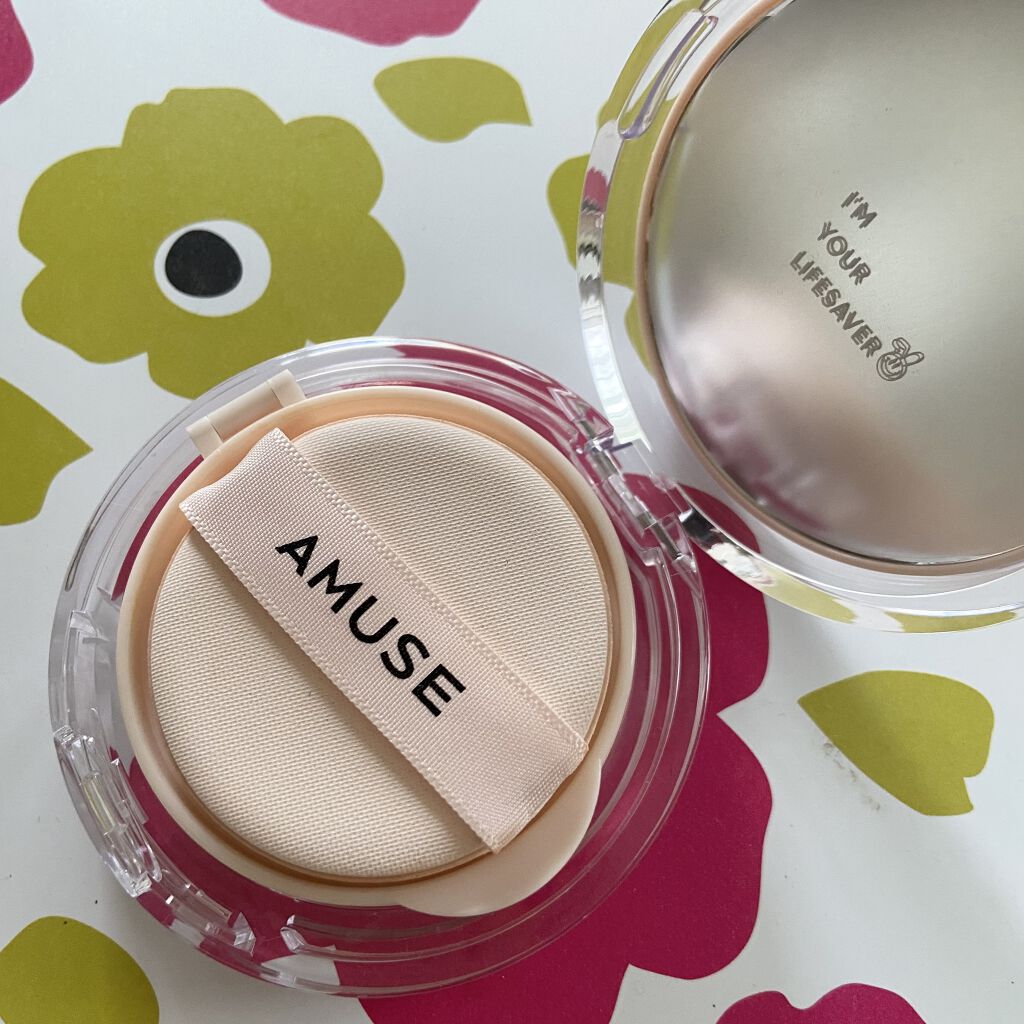 スキンチューンヴィーガンカバークッション/AMUSE/クッションファンデーションを使ったクチコミ（2枚目）