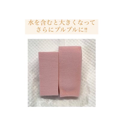 メイクアップスポンジ(バリューパック ウェッジ型 30個)/DAISO/パフ・スポンジを使ったクチコミ(4枚目)