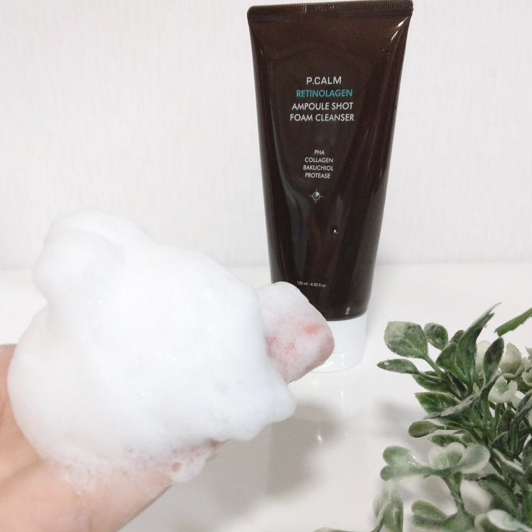 レチノーラゲンアンプルショット洗顔フォーム/P.CALM/洗顔フォームを使ったクチコミ（3枚目）