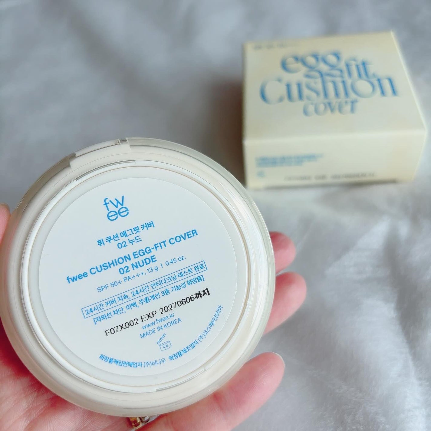 フィー クッションエッグフィットカバー/fwee/クッションファンデーションを使ったクチコミ(4枚目)