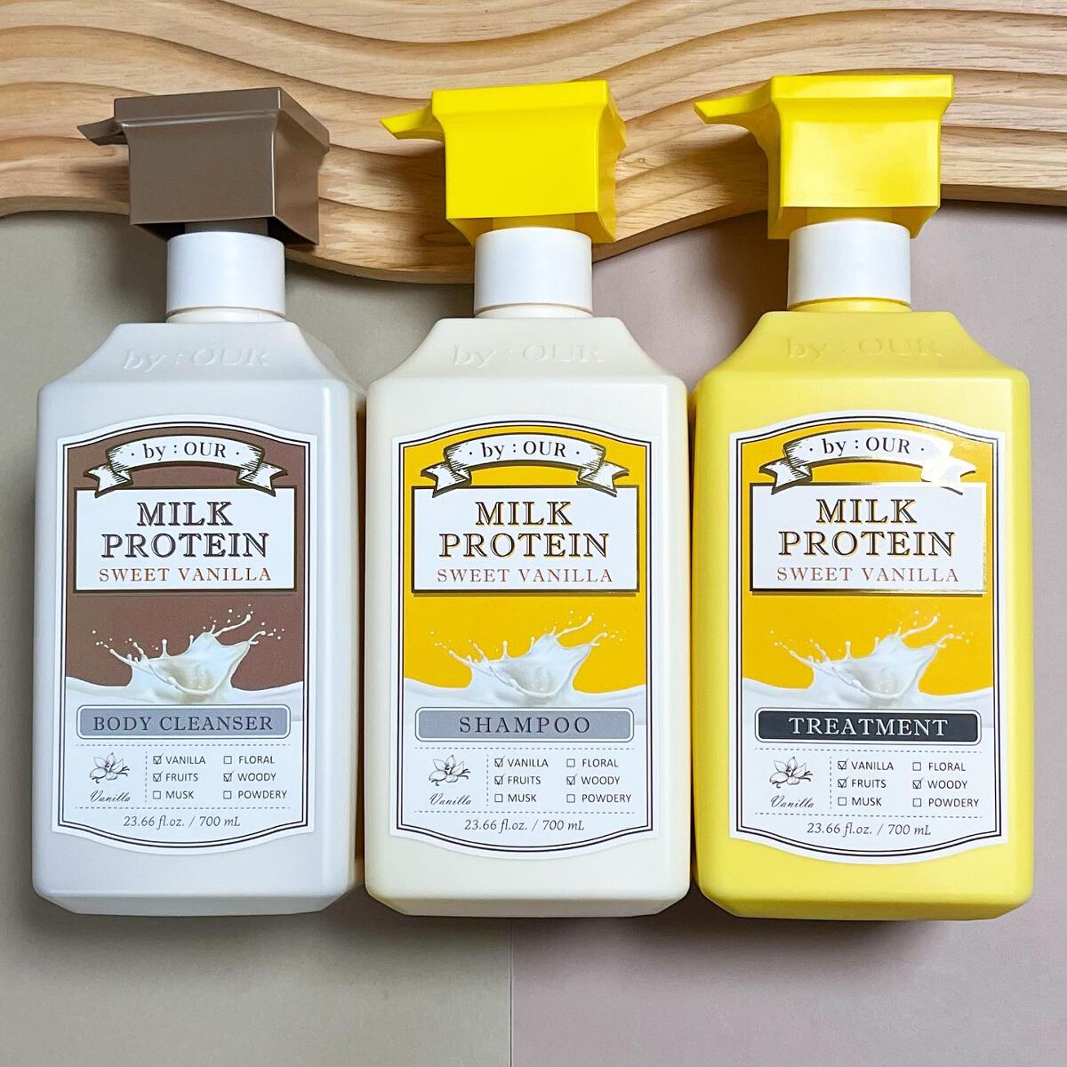 ミルクプロテイン ボディクレンザー スイートバニラ/by : OUR/ボディソープを使ったクチコミ（1枚目）