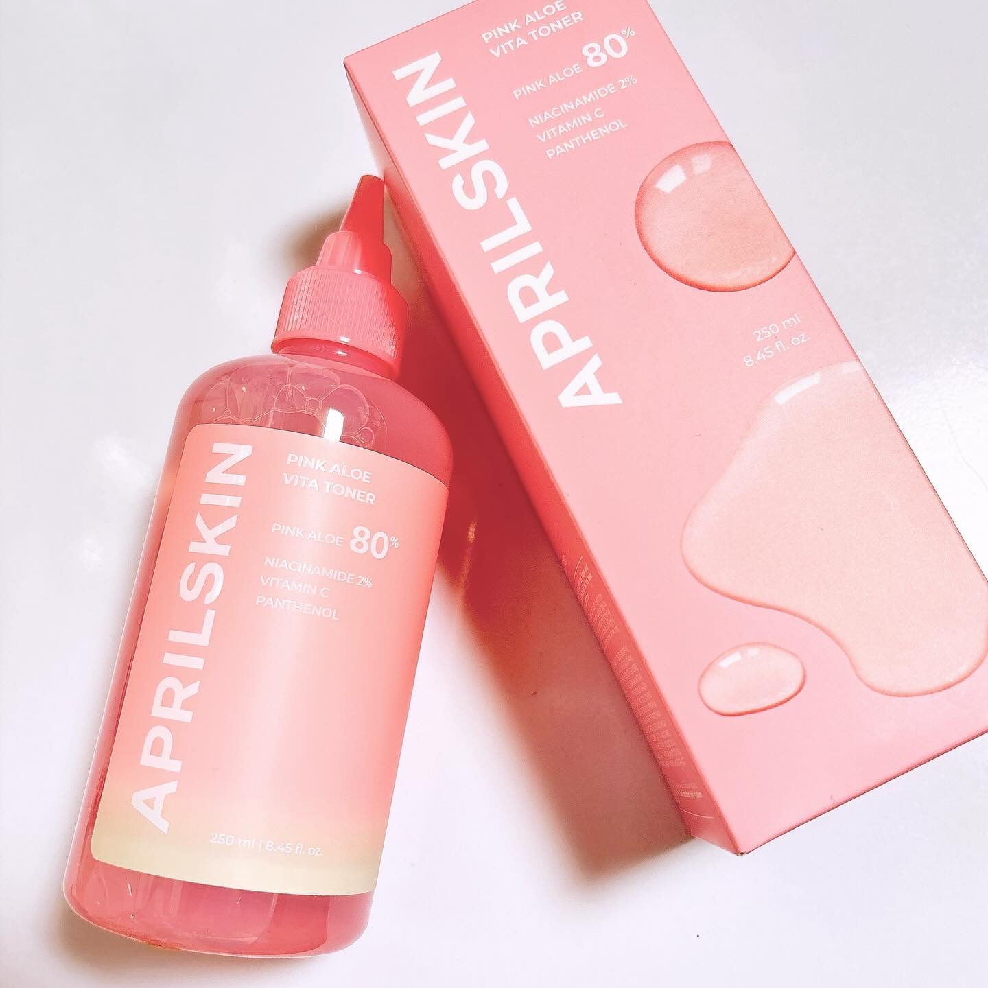 ピンクアロエビタトナー/APRILSKIN/化粧水を使ったクチコミ（1枚目）