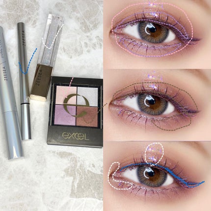 リアルクローズシャドウ/excel/アイシャドウパレットを使ったクチコミ(3枚目)