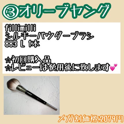 Sシルキーパウダーブラシ (M)882/fillimilli/メイクブラシを使ったクチコミ(4枚目)