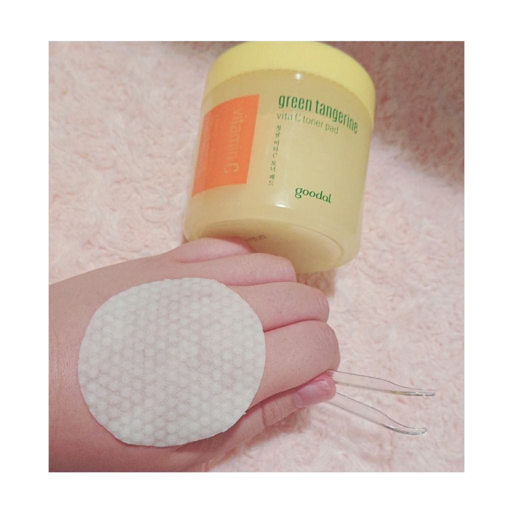 グリーンタンジェリン ビタCダークスポットケアパッド/goodal/トナーパッドを使ったクチコミ（3枚目）